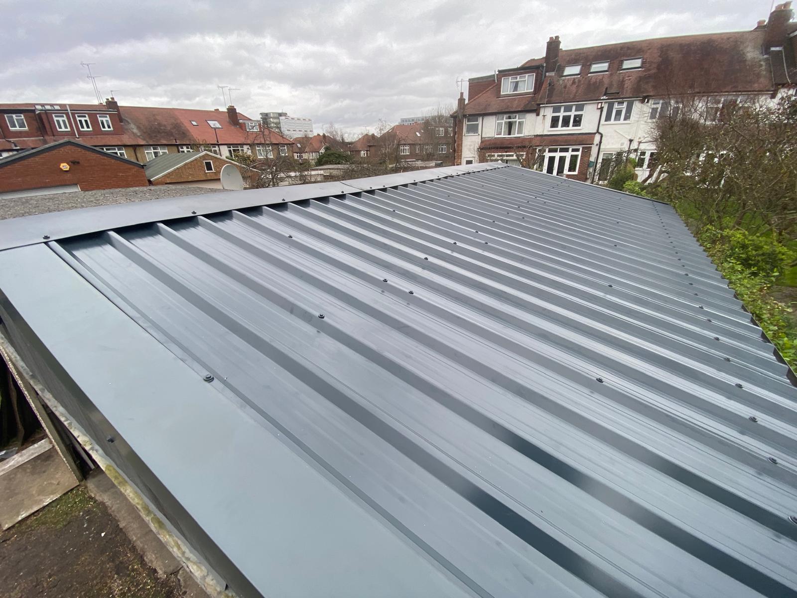 Garage roof removed and replaced