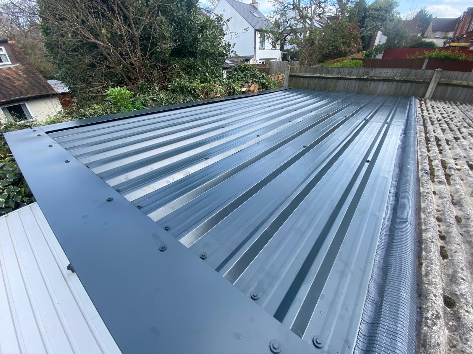 Brand new garage roof replacement